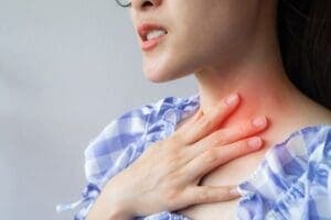 dry throat due to low humidity levels